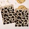 Big Dot of Happiness Cow Print Kraft Brown Paper Treat Bags, Western Rodeo Party Individual Greaseproof Brown Paper Sandwich Cookie Bags - 25 Count